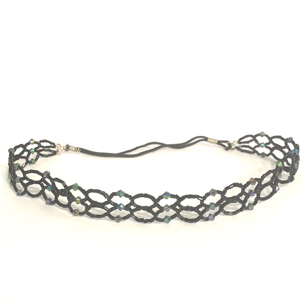 Beaded Headband Black